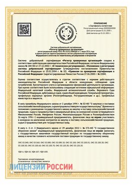 Приложение к сертификату для ИП Можайск Сертификат СТО 03.080.02033720.1-2020